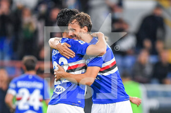 2021-10-22 - MAYA YOSHIDA (Sampdoria)
 and MANOLO GABBIADINI (Sampdoria) celebrates after scoring a goal - UC SAMPDORIA VS SPEZIA CALCIO - ITALIAN SERIE A - SOCCER