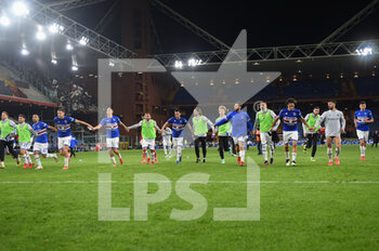 2021-10-22 - Team Sampdoria celebrates after scoring a match - UC SAMPDORIA VS SPEZIA CALCIO - ITALIAN SERIE A - SOCCER
