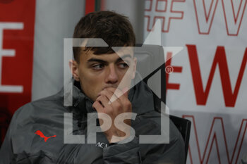 2021-10-26 - Daniel Maldini of AC Milan in the bench during the Serie A 2021/22 football match between AC Milan and Torino FC at Giuseppe Meazza Stadium, Milan, Italy on October 26, 2021 - AC MILAN VS TORINO FC - ITALIAN SERIE A - SOCCER