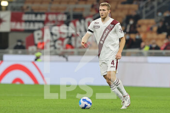 2021-10-26 - Tommaso Pobega of Torino FC in action during the Serie A 2021/22 football match between AC Milan and Torino FC at Giuseppe Meazza Stadium, Milan, Italy on October 26, 2021 - AC MILAN VS TORINO FC - ITALIAN SERIE A - SOCCER