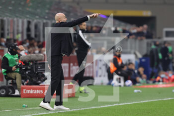 2021-10-26 - Stefano Pioli Head Coach of AC Milan reacts during the Serie A 2021/22 football match between AC Milan and Torino FC at Giuseppe Meazza Stadium, Milan, Italy on October 26, 2021 - AC MILAN VS TORINO FC - ITALIAN SERIE A - SOCCER