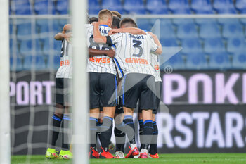 2021-10-27 - team Atalanta, celebrates after scoring a goal - UC SAMPDORIA VS ATALANTA BC - ITALIAN SERIE A - SOCCER