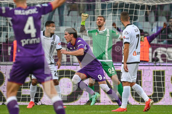 2021-10-31 - Dusan Vlahovic (Fiorentina) esulta dopo il 2 a 0 - ACF FIORENTINA VS SPEZIA CALCIO - ITALIAN SERIE A - SOCCER