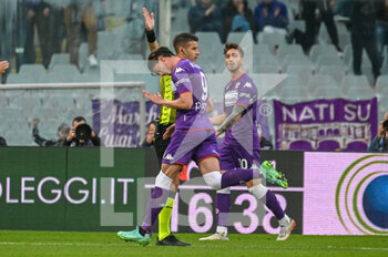 2021-10-31 - Dusan Vlahovic (Fiorentina) esulta dopo il 2 a 0 - ACF FIORENTINA VS SPEZIA CALCIO - ITALIAN SERIE A - SOCCER