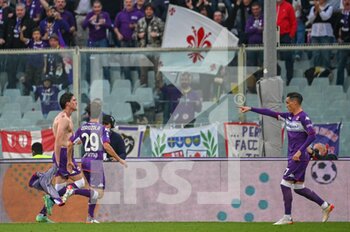 2021-10-31 - Dusan Vlahovic (Fiorentina) esulta dopo il 3 a 0 - ACF FIORENTINA VS SPEZIA CALCIO - ITALIAN SERIE A - SOCCER