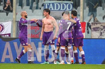 2021-10-31 - Dusan Vlahovic (Fiorentina) esulta dopo il 3 a 0 - ACF FIORENTINA VS SPEZIA CALCIO - ITALIAN SERIE A - SOCCER