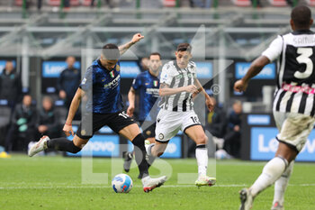 2021-10-31 - Joaquin Correa of FC Internazionale scores a goal during the Serie A 2021/22 football match between FC Internazionale and Udinese Calcio at Giuseppe Meazza Stadium, Milan, Italy on October 31, 2021 - INTER - FC INTERNAZIONALE VS UDINESE CALCIO - ITALIAN SERIE A - SOCCER