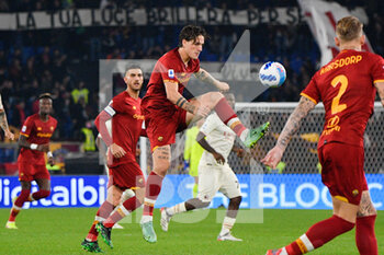 2021-10-31 - Nicolo' Zaniolo (AS Roma)  during the  Italian Football Championship League A 2021/2022 match between AS Roma vs AC Milan at the Olimpic Stadium in Rome  on 31 October  2021. - AS ROMA VS AC MILAN - ITALIAN SERIE A - SOCCER