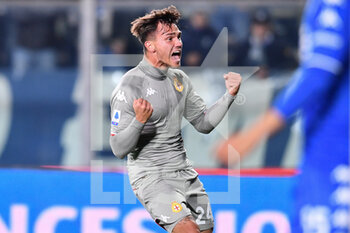 2021-11-05 - Flavio Bianchi (Genoa) esulta dopo aver segnato un gol - EMPOLI FC VS GENOA CFC - ITALIAN SERIE A - SOCCER