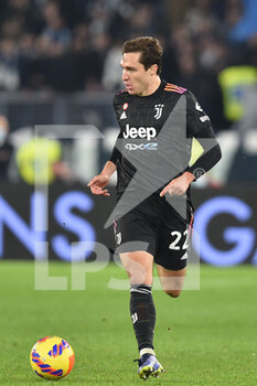 2021-11-20 - ROME, ITALY - November 20 : Federico Chiesa  of FC Juventus in Action during the  Serie A soccer match between   SS Lazio and  FC Juventus at Stadio Olimpico  on November 20,2021 in Rome,Italy   - SS LAZIO VS JUVENTUS FC - ITALIAN SERIE A - SOCCER