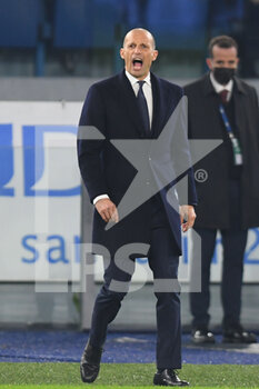 2021-11-20 - ROME, ITALY - November 20 : Head Coach Massimiliano Allegri of FC Juventus gestures during  Italian  Serie A soccer match between  SS Lazio and FC Juventus at Stadio Olimpico on November 20,2021  in Rome Italy - SS LAZIO VS JUVENTUS FC - ITALIAN SERIE A - SOCCER