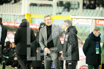 2021-11-22 - Coach Luca Gotti of Udinese Calcio and Coach Ivan Juric (Torino Fc) during the Italian Serie A football match between Torino FC and Udinese Calcio at Stadio Grande Torino, Torino, Italy - TORINO FC VS UDINESE CALCIO - ITALIAN SERIE A - SOCCER