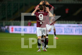 2021-11-22 - Andrea Belotti (Torino Fc) celebrating after the first goal  during the Italian Serie A football match between Torino FC and Udinese Calcio at Stadio Grande Torino, Torino, Italy - TORINO FC VS UDINESE CALCIO - ITALIAN SERIE A - SOCCER