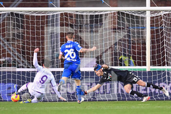 2021-11-27 - Dusan Vlahovic (Fiorentina) segna un gol - EMPOLI FC VS ACF FIORENTINA - ITALIAN SERIE A - SOCCER