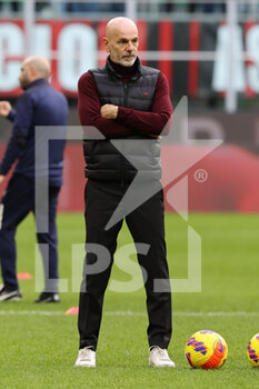 2021-11-28 - Stefano Pioli Head Coach of AC Milan during the Serie A 2021/22 football match between AC Milan and US Sassuolo at Giuseppe Meazza Stadium, Milan, Italy on November 28, 2021 - AC MILAN VS US SASSUOLO - ITALIAN SERIE A - SOCCER