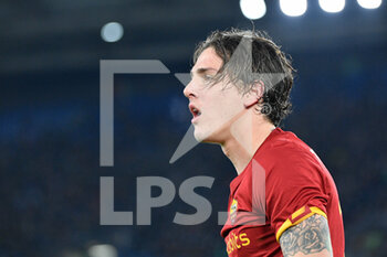 2021-11-28 - Nicolo' Zaniolo (AS Roma)  during the  Italian Football Championship League A 2021/2022 match between AS Roma vs Torino FC at the Olimpic Stadium in Rome  on 28 November  2021. - AS ROMA VS TORINO FC - ITALIAN SERIE A - SOCCER