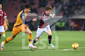 2021-12-01 - Skov Olsen Bologna FC in action - BOLOGNA FC VS AS ROMA - ITALIAN SERIE A - SOCCER