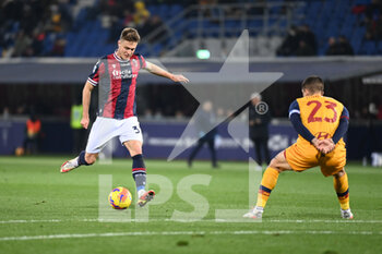 2021-12-01 - Mattias Svanberg Bologna FC scoaring goal - BOLOGNA FC VS AS ROMA - ITALIAN SERIE A - SOCCER