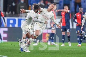 2021-12-01 - Zlatan Ibrahimovic (Milan)
, celebrates after scoring a goal - GENOA CFC VS AC MILAN - ITALIAN SERIE A - SOCCER