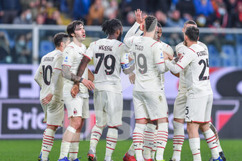 2021-12-01 - Team Milan, celebrates after scoring a goal - GENOA CFC VS AC MILAN - ITALIAN SERIE A - SOCCER