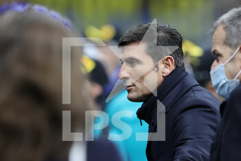 2021-12-01 - Javier Zanetti Vice President of FC Internazionale during the Serie A 2021/22 football match between FC Internazionale and Spezia Calcio at Giuseppe Meazza Stadium, Milan, Italy on December 01, 2021 - INTER - FC INTERNAZIONALE VS SPEZIA CALCIO - ITALIAN SERIE A - SOCCER