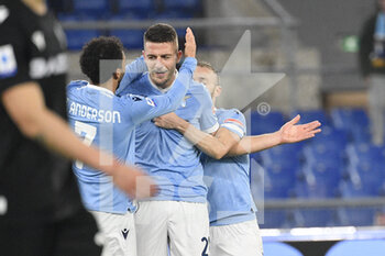2021-12-02 - Sergej Milinkovic-Savic (SS Lazio) celebrates after scoring the goal 3-3 during the  Italian Football Championship League A 2021/2022 match between SS Lazio vs Udinese Calcio at the Olimpic Stadium in Rome on 02 December 2021. - SS LAZIO VS UDINESE CALCIO - ITALIAN SERIE A - SOCCER