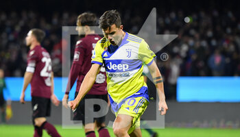 2021-11-30 - Juventus' forward Paulo Dybala celebrates after scoring the 0-1 goal  - US SALERNITANA VS JUVENTUS FC - ITALIAN SERIE A - SOCCER