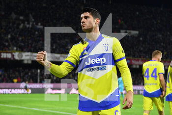 2021-11-30 - Juventus' forward Alvaro Morata jubilates after scoring the 0-2 goal  - US SALERNITANA VS JUVENTUS FC - ITALIAN SERIE A - SOCCER