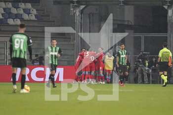 2021-12-01 - Dries Mertens (Napoli) celebrates the goal scored - US SASSUOLO VS SSC NAPOLI - ITALIAN SERIE A - SOCCER