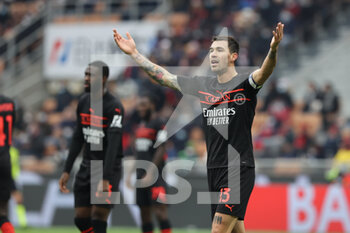 2021-12-04 - Alessio Romagnoli of AC Milan reacts during the Serie A 2021/22 football match between AC Milan and US Salernitana 1919 at Giuseppe Meazza Stadium, Milan, Italy on December 04, 2021 - AC MILAN VS US SALERNITANA - ITALIAN SERIE A - SOCCER