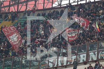 2021-12-04 - Supporters of US Salernitana 1919 during the Serie A 2021/22 football match between AC Milan and US Salernitana 1919 at Giuseppe Meazza Stadium, Milan, Italy on December 04, 2021 - AC MILAN VS US SALERNITANA - ITALIAN SERIE A - SOCCER
