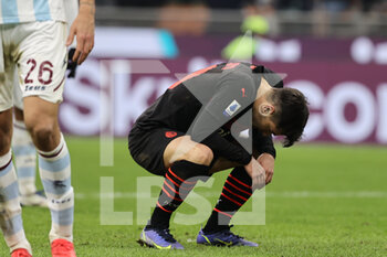 2021-12-04 - Brahim Diaz of AC Milan reacts during the Serie A 2021/22 football match between AC Milan and US Salernitana 1919 at Giuseppe Meazza Stadium, Milan, Italy on December 04, 2021 - AC MILAN VS US SALERNITANA - ITALIAN SERIE A - SOCCER