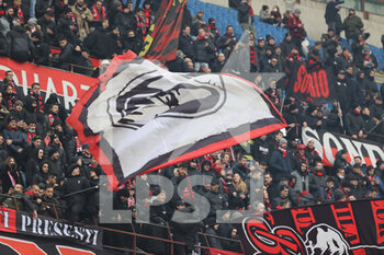 2021-12-04 - Supporters of AC Milan during the Serie A 2021/22 football match between AC Milan and US Salernitana 1919 at Giuseppe Meazza Stadium, Milan, Italy on December 04, 2021 - AC MILAN VS US SALERNITANA - ITALIAN SERIE A - SOCCER