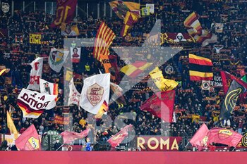2021-12-04 - Supporters AS Roma during the  Italian Football Championship League A 2021/2022 match between AS Roma vs Inter FC at the Olimpic Stadium in Rome  on 04 December 2021. - AS ROMA VS INTER - FC INTERNAZIONALE - ITALIAN SERIE A - SOCCER