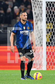2021-12-04 - Danilo D'Ambrosio (FC Inter) during the  Italian Football Championship League A 2021/2022 match between AS Roma vs Inter FC at the Olimpic Stadium in Rome  on 04 December 2021. - AS ROMA VS INTER - FC INTERNAZIONALE - ITALIAN SERIE A - SOCCER