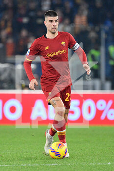 2021-12-04 - Gianluca Mancini (AS Roma)  during the  Italian Football Championship League A 2021/2022 match between AS Roma vs Inter FC at the Olimpic Stadium in Rome  on 04 December 2021. - AS ROMA VS INTER - FC INTERNAZIONALE - ITALIAN SERIE A - SOCCER