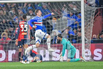 2021-12-10 - ADRIEN SILVA (Sampdoria), celebrates after scoring a goal - GENOA CFC VS UC SAMPDORIA - ITALIAN SERIE A - SOCCER