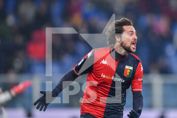 2021-12-10 - Mattia Destro (Genoa)
, celebrates after scoring a goal - GENOA CFC VS UC SAMPDORIA - ITALIAN SERIE A - SOCCER