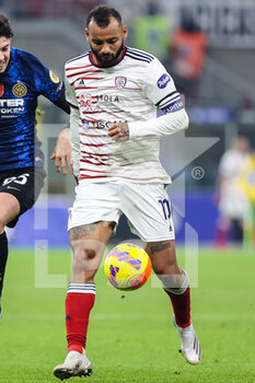 2021-12-12 - Joao Pedro of Cagliari Calcio in action during the Serie A 2021/22 football match between FC Internazionale and Cagliari Calcio at Giuseppe Meazza Stadium, Milan, Italy on December 12, 2021 - INTER - FC INTERNAZIONALE VS CAGLIARI CALCIO - ITALIAN SERIE A - SOCCER