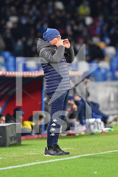 2021-12-12 - Empoli's head coach Aurelio Andreazzoli reacts   - SSC NAPOLI VS EMPOLI FC - ITALIAN SERIE A - SOCCER
