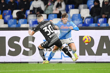 2021-12-12 - Napoli's forward Dries Mertens compete for the ball with Empoli's defender Petar Stojanovic  - SSC NAPOLI VS EMPOLI FC - ITALIAN SERIE A - SOCCER