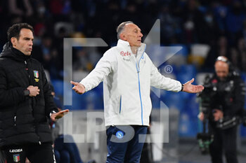 2021-12-12 - Napoli's assistant coach Marco Domenichini reacts  - SSC NAPOLI VS EMPOLI FC - ITALIAN SERIE A - SOCCER