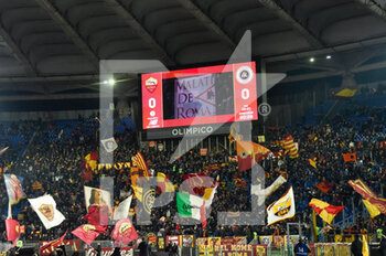2021-12-13 - Supporters AS Roma during the  Italian Football Championship League A 2021/2022 match between AS Roma vs Spezia Calcio at the Olimpic Stadium in Rome  on 13 December 2021. - AS ROMA VS SPEZIA CALCIO - ITALIAN SERIE A - SOCCER