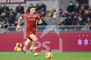 2021-12-13 - Matias Vina (AS Roma)  during the  Italian Football Championship League A 2021/2022 match between AS Roma vs Spezia Calcio at the Olimpic Stadium in Rome  on 13 December 2021. - AS ROMA VS SPEZIA CALCIO - ITALIAN SERIE A - SOCCER
