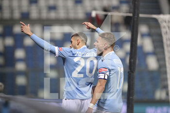 2021-12-12 - Mattia Zaccagni (Lazio) celebrates the goal scored - US SASSUOLO VS SS LAZIO - ITALIAN SERIE A - SOCCER