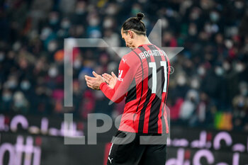 2021-12-11 - Milan's Zlatan Ibrahimovic reacts - UDINESE CALCIO VS AC MILAN - ITALIAN SERIE A - SOCCER