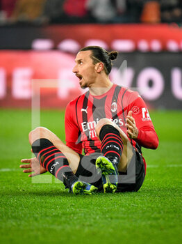 2021-12-11 - Milan's Zlatan Ibrahimovic reacts - UDINESE CALCIO VS AC MILAN - ITALIAN SERIE A - SOCCER