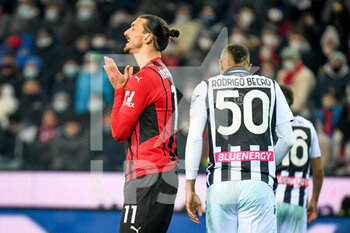 2021-12-11 - Milan's Zlatan Ibrahimovic (Milan) reacts - UDINESE CALCIO VS AC MILAN - ITALIAN SERIE A - SOCCER