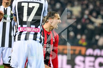 2021-12-11 - Milan's Zlatan Ibrahimovic (Milan) celebrates after scoring a goal 1-1 - UDINESE CALCIO VS AC MILAN - ITALIAN SERIE A - SOCCER