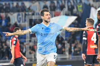 2021-12-17 - Francesco Acerbi (SS Lazio) celebrates after scoring the goal 2-0 during the  Italian Football Championship League A 2021/2022 match between SS Lazio vs Genoa CFC at the Olimpic Stadium in Rome on 17 December 2021. - SS LAZIO VS GENOA CFC - ITALIAN SERIE A - SOCCER